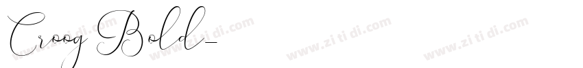 Croog Bold字体转换